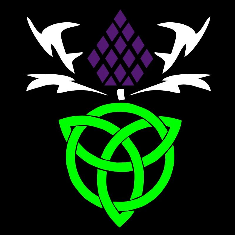 Celtic thistle 3 colour vector Gaelic design