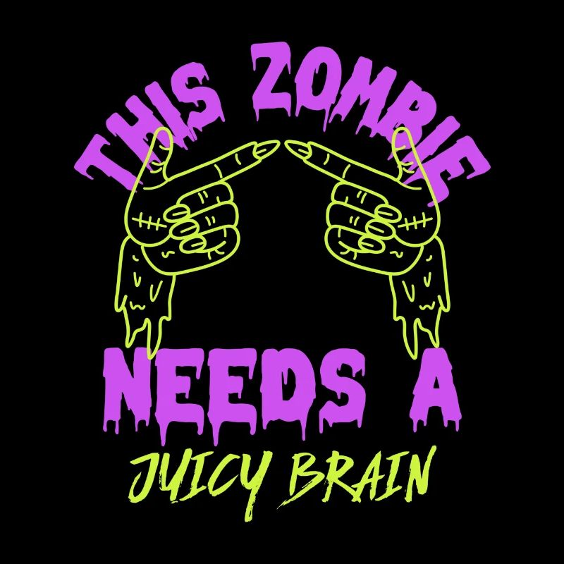 THIS ZOMBIE NEEDS A JUICY BRAIN *Happy Halloween*
