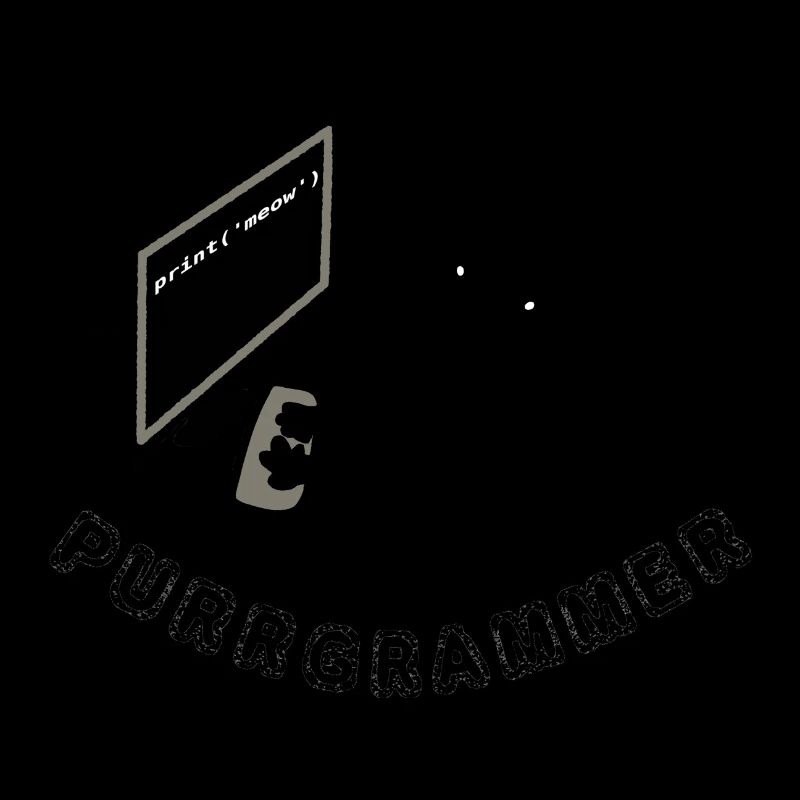 PURRGRAMMER Katze am Computer