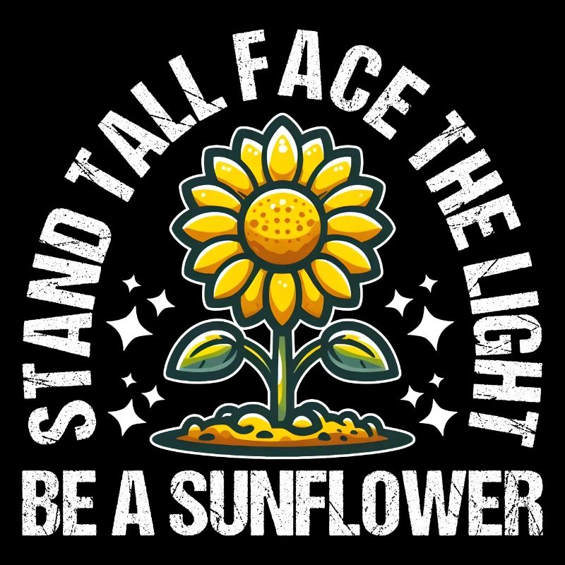 STEH AUFRECHT MIT DEM GESICHT DAS LICHT SEI EINE SONNENBLUME