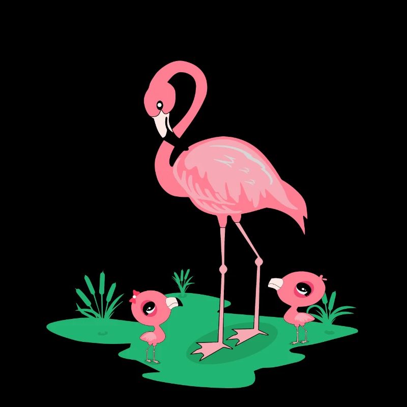 Flamingo Babies Teich Storch Rosa Pink Schilf