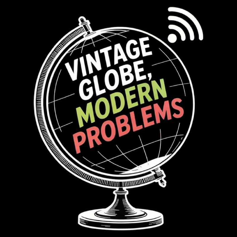 Vintage Globe Modern Problems Travel Humor