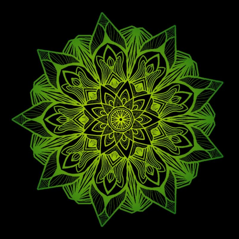Explosion de dégradé vert Mandala Energy