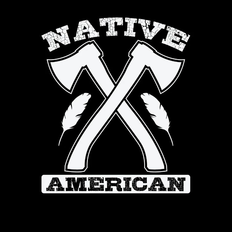 Native American Axe and Feathers