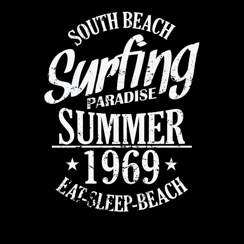 South Beach Surfing Paradise Été 1969 Surf