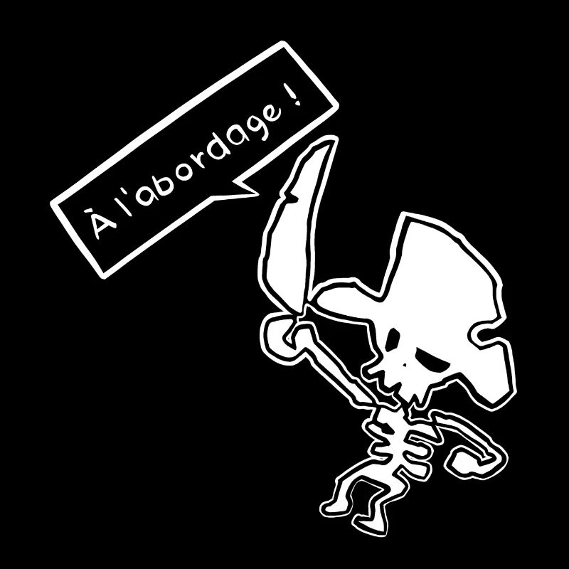 A l'abordage ! pirate skull art
