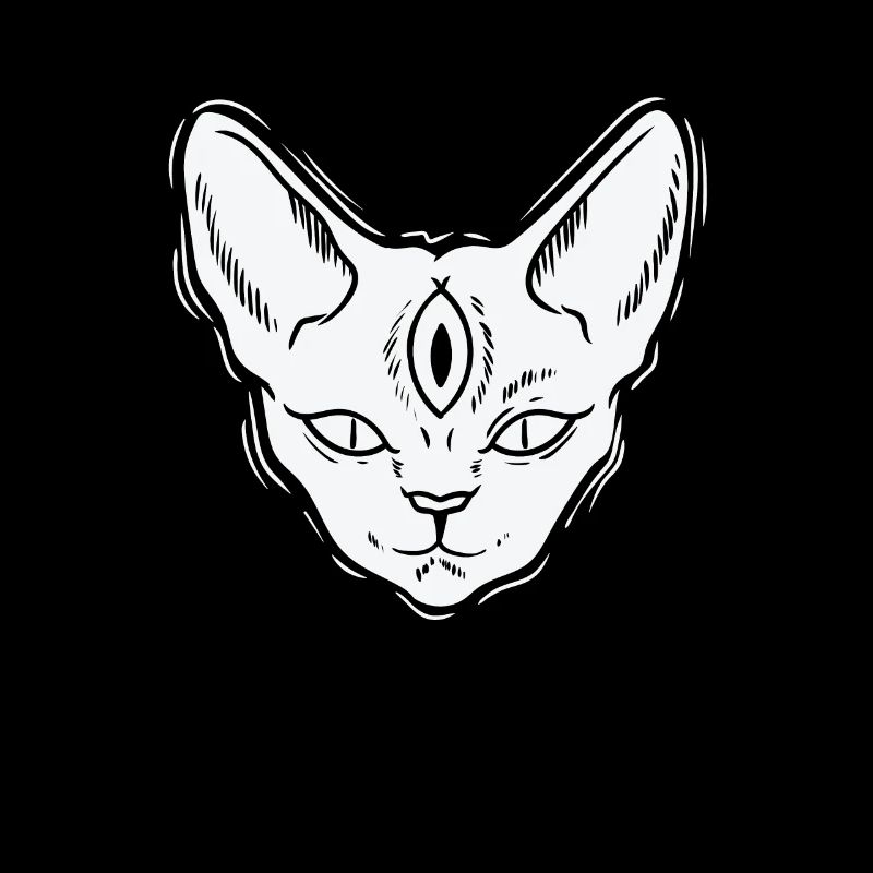 Cat in gothic style horror