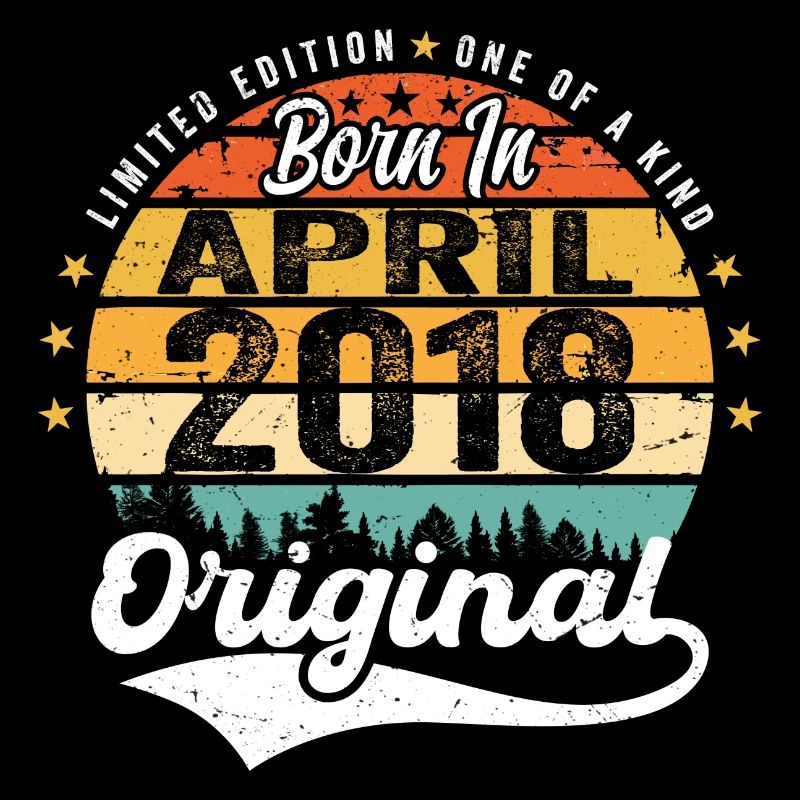 April 2018 Geburtstagsgeschenk April 2018 Vintage