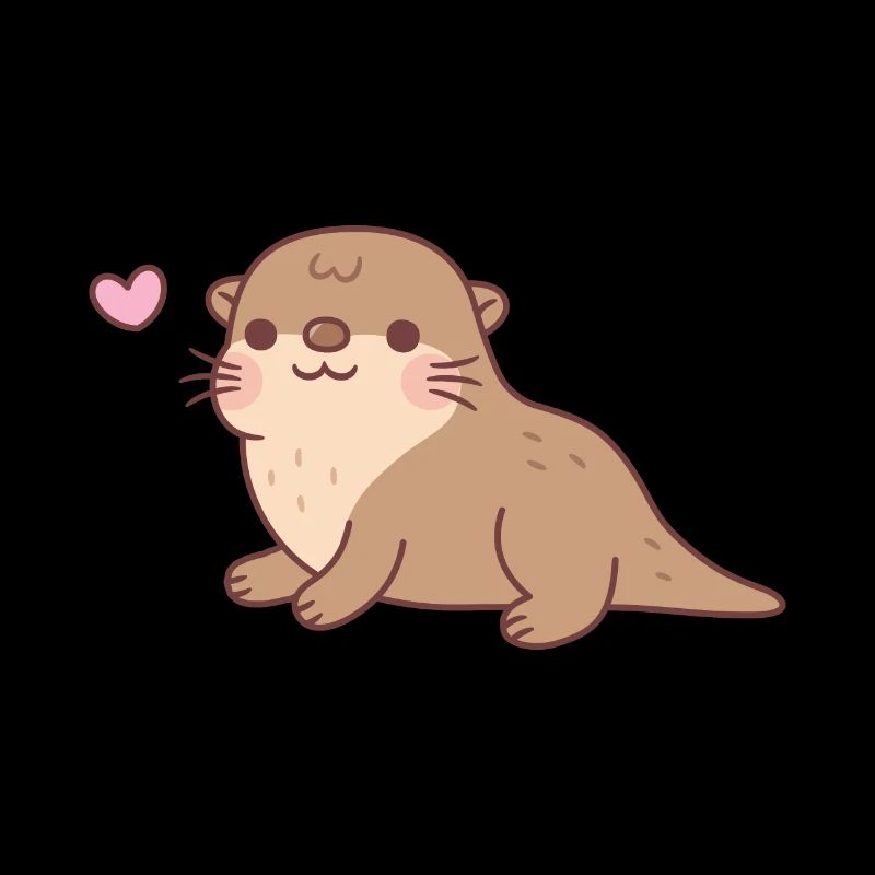 Cute Little Chubby Otter Doodle