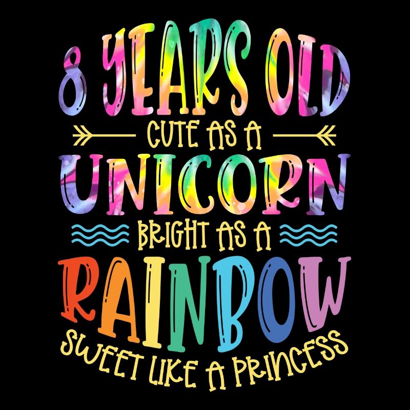 8 Jahre Alt Niedlich Wie Ein Einhorn Hell Wie Ein