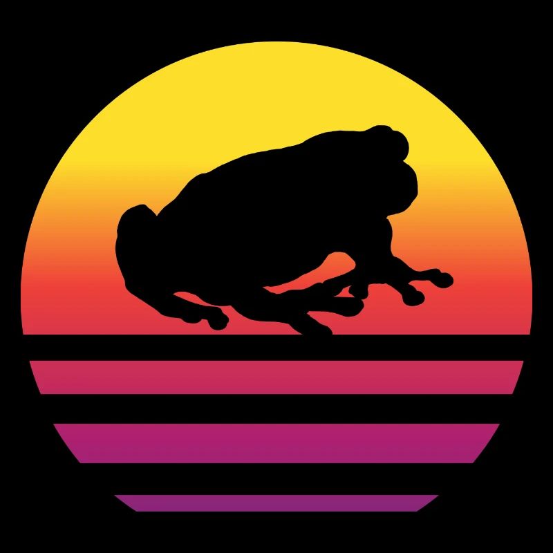Frog Retro Style Vintage