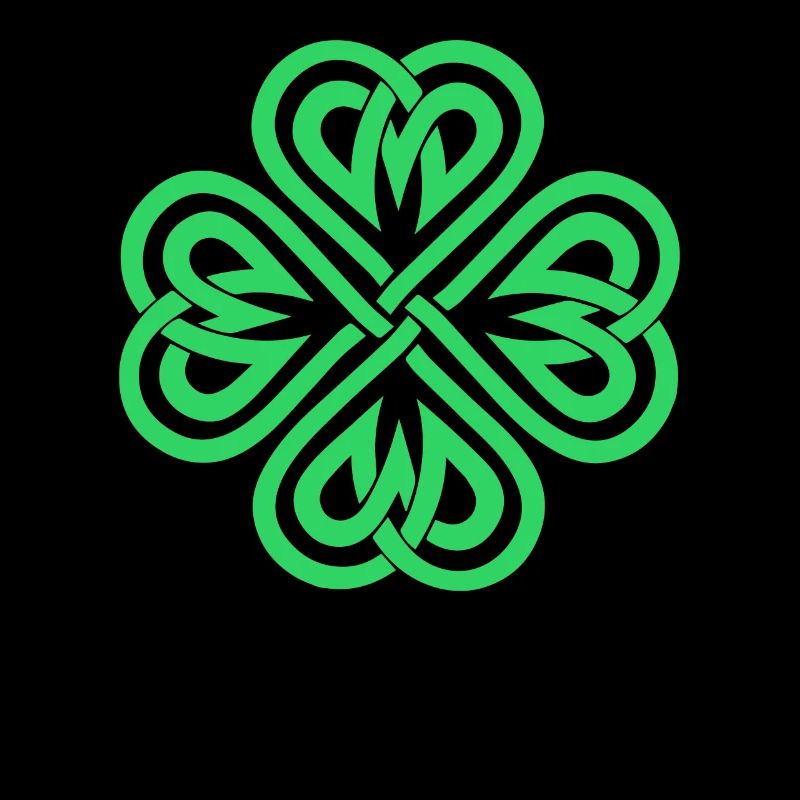 Celtic Knot Shamrock Heart St Patricks Day Irisc