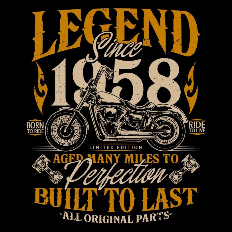 Legend Since 1958 Motorcycle Birthday Gift