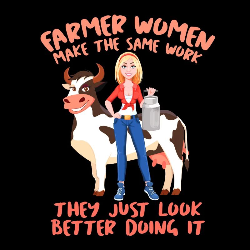Farmer Women make the same work Chicken Cow