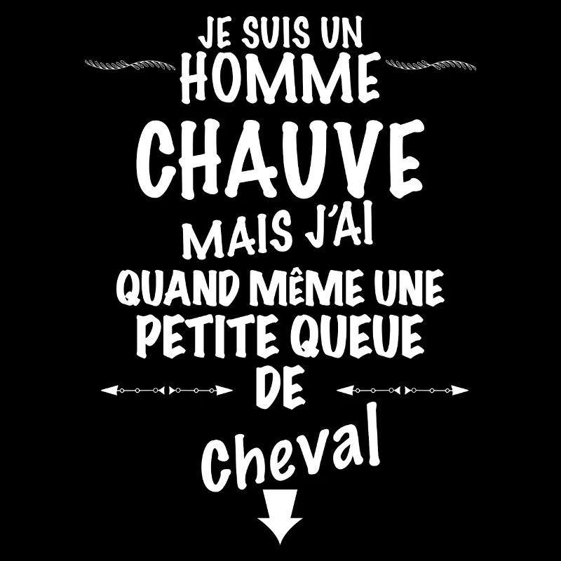 Chauve content de sa petite queue de cheval