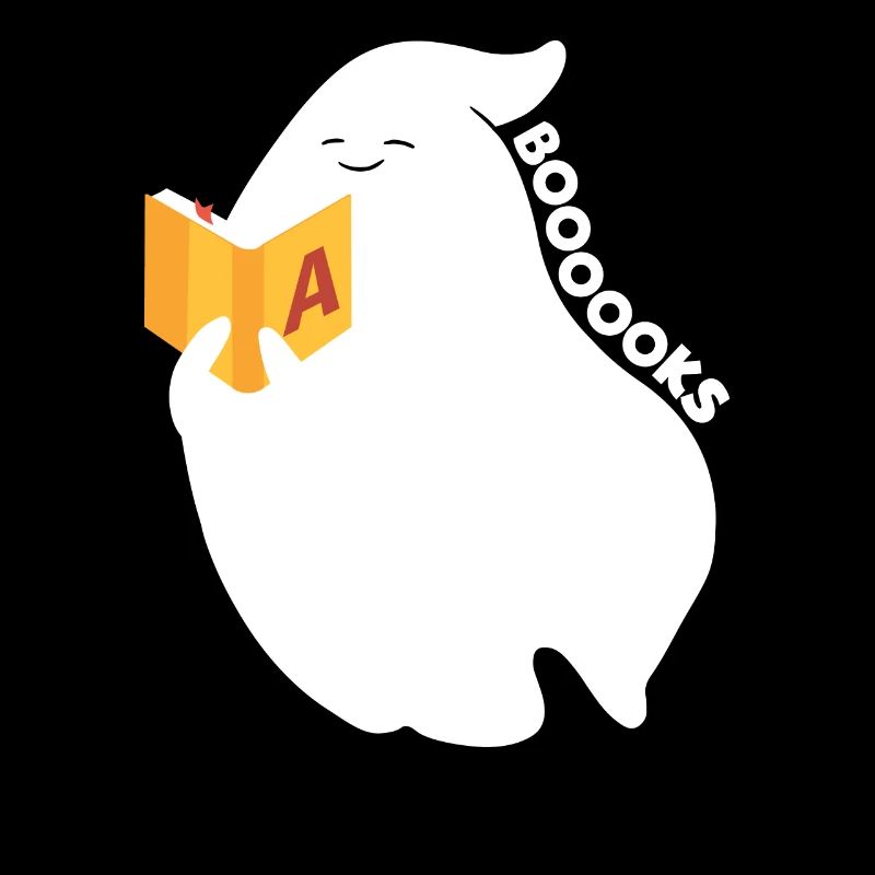 Ghost Halloween Bookworm Ghost Reading Boooooks