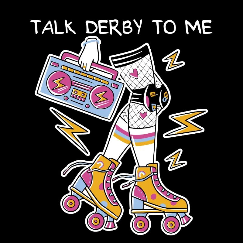Talk Derby mit mir Retro Roller Derby Roller Skati