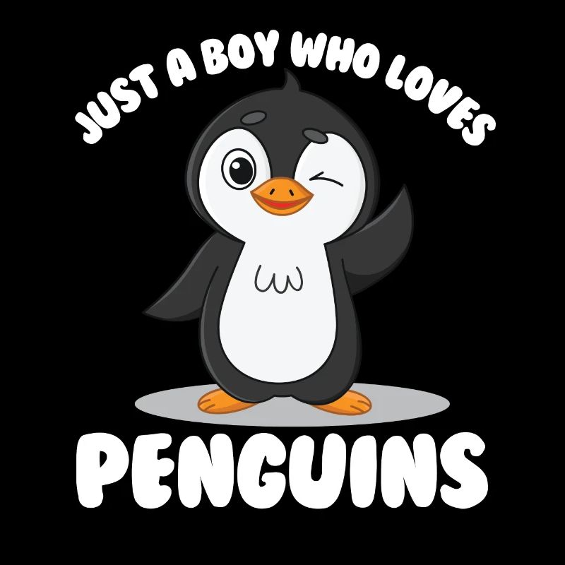 Nur ein Junge, der Penguine liebt Penguins Jungen
