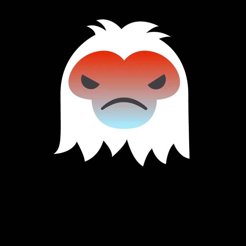 Wütender abscheulicher Schneemann Emoticon