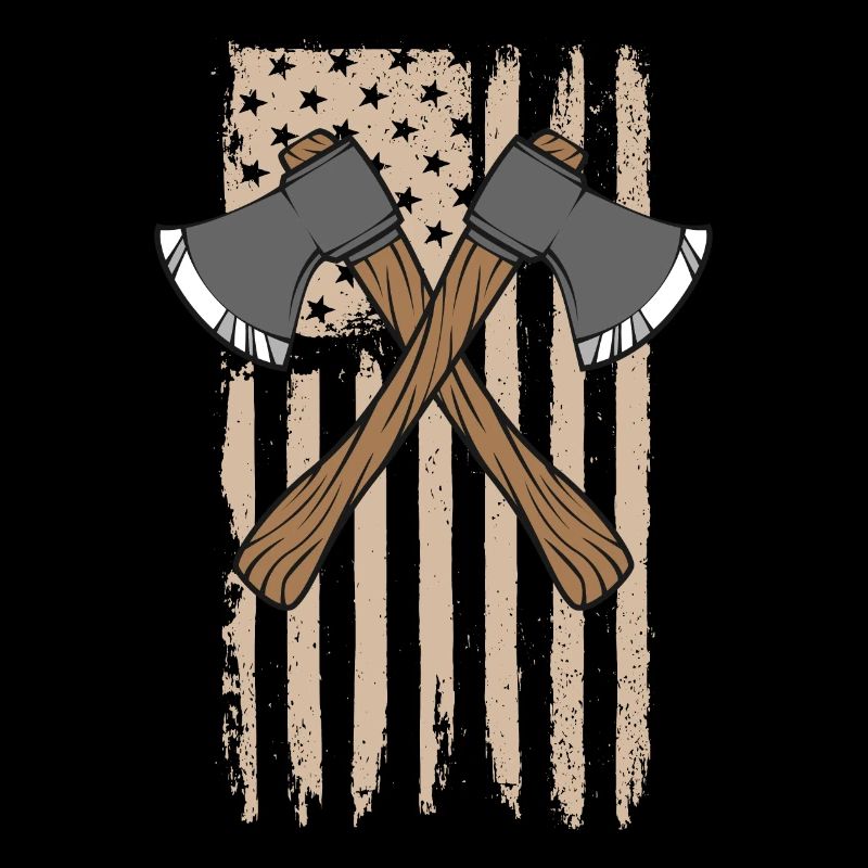Axe Throws Le drapeau américain Lanceur de hache pour hommes