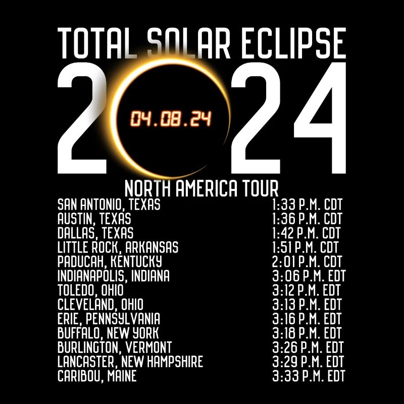 Nordamerika -Tour 2024 Totality Solar Eclipse