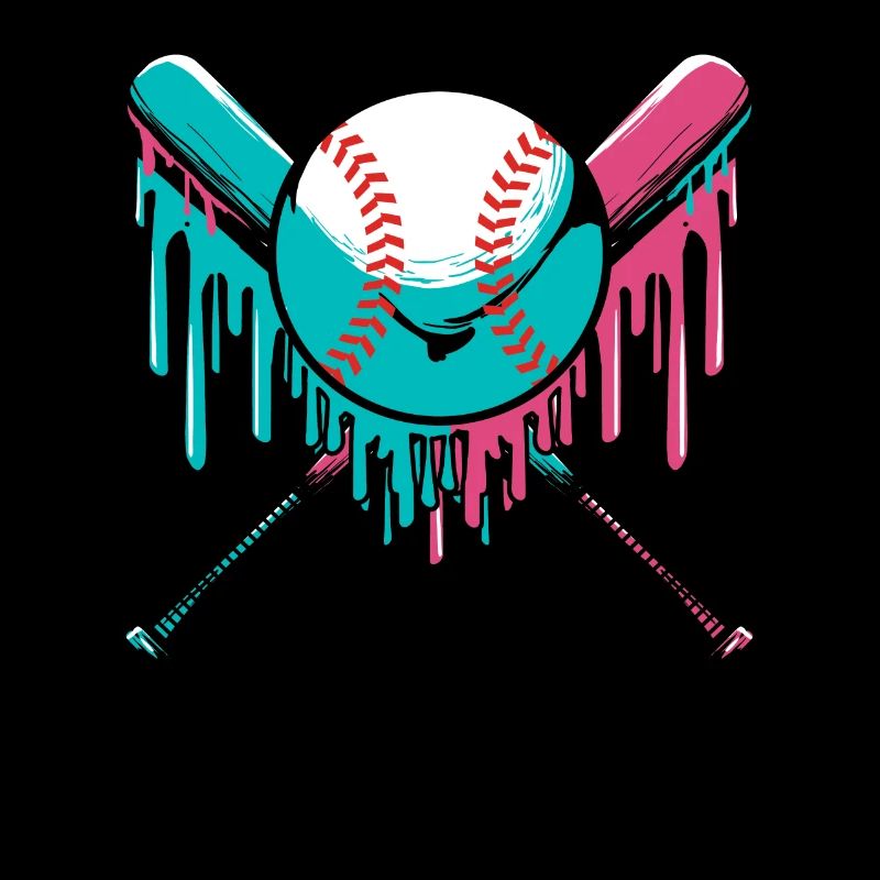 Baseball goutte sprays Batte de baseball et bas