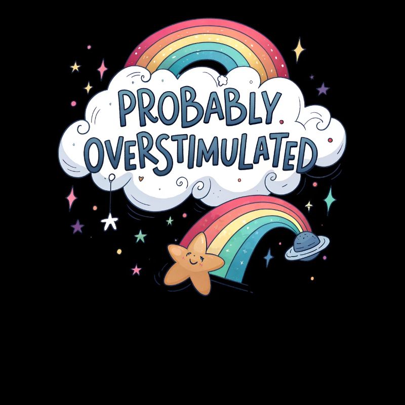 Probably overstimulated. Rainbow Uberstim