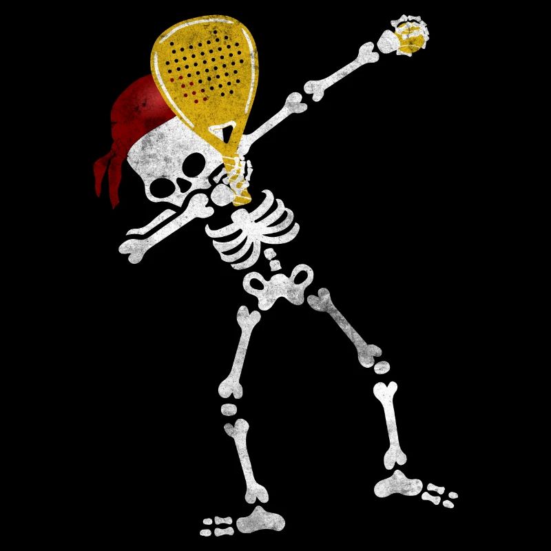 Padel Dabbing Skeleton - Funny Padelist Dab