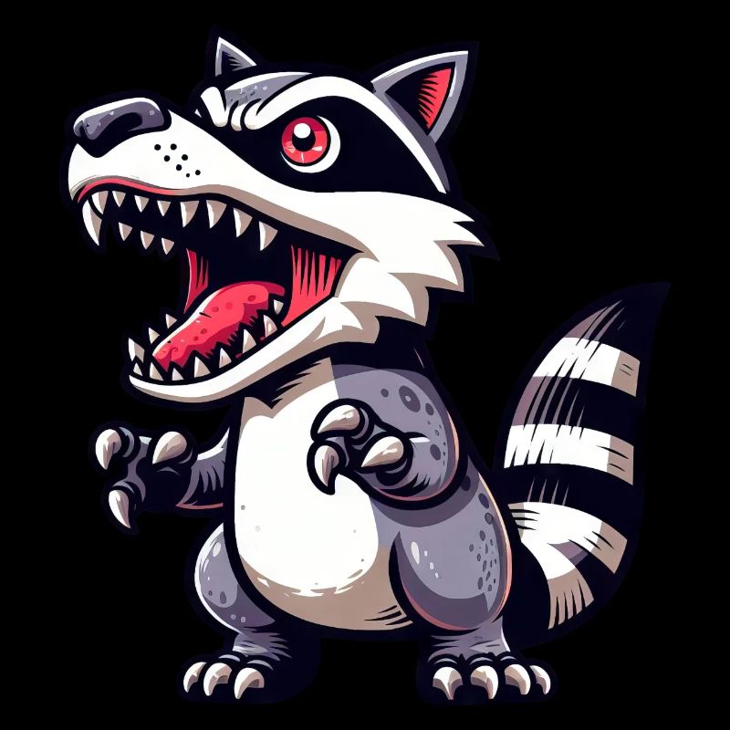 Waschbär T-Rex Dino Mutation Fusion