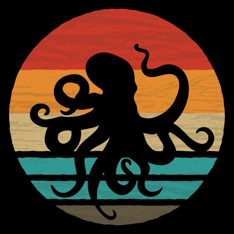 Octopus Retro Style Vintage