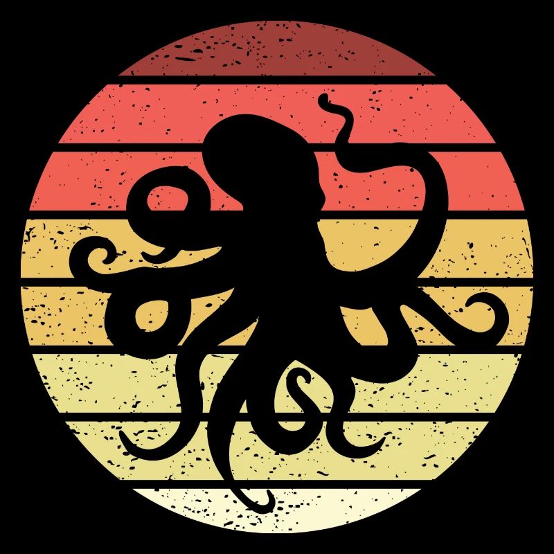 Octopus Retro Style Vintage