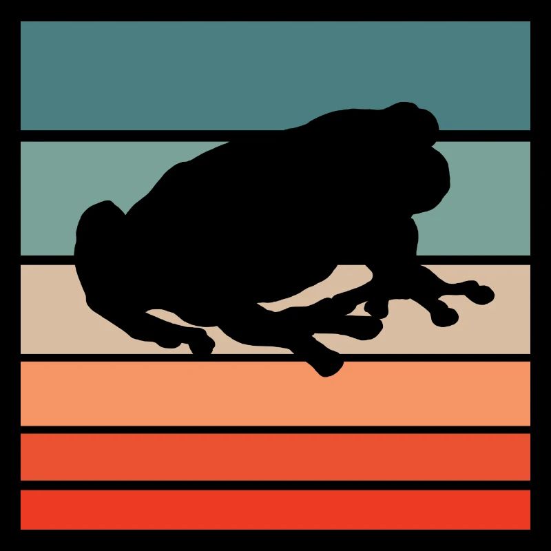Frog Retro Style Vintage