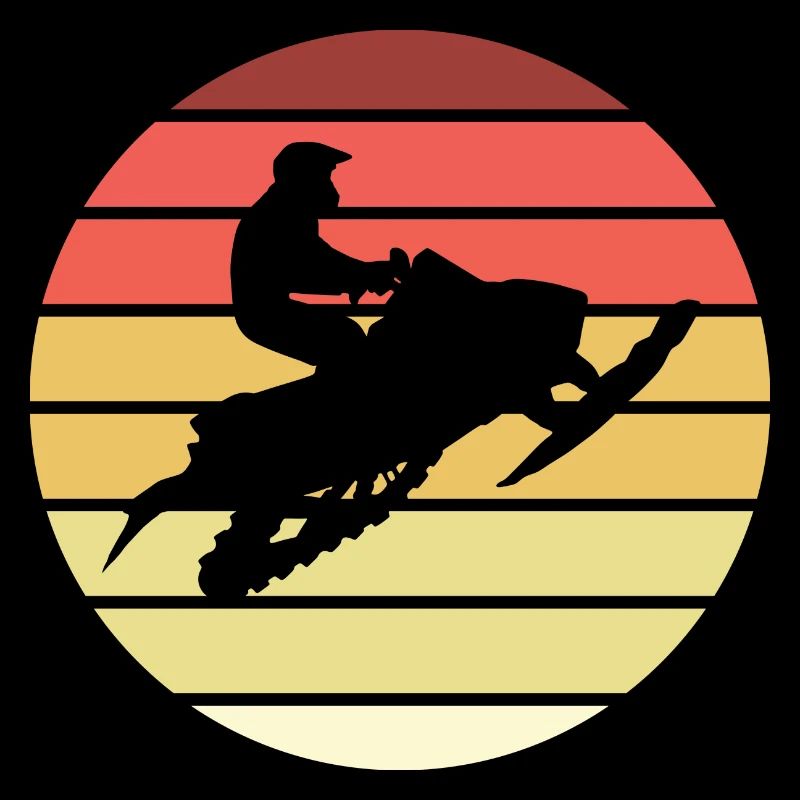 Snowmobile Retro Style Vintage