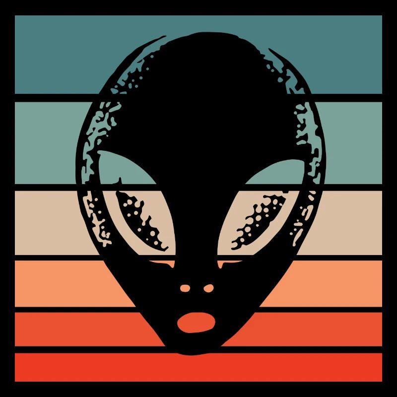 Alien Retro Style Vintage