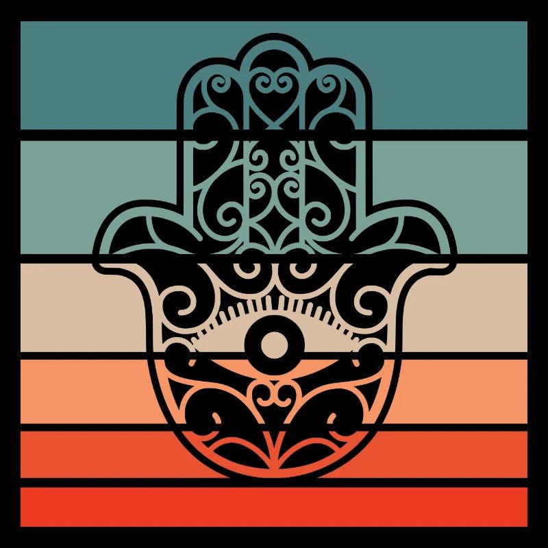 Hamsa Main de Fatima Retro Style Vintage