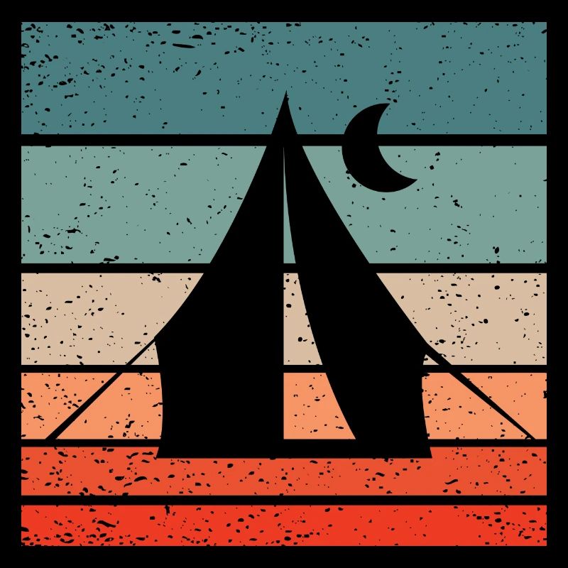Camping Retro Style Vintage