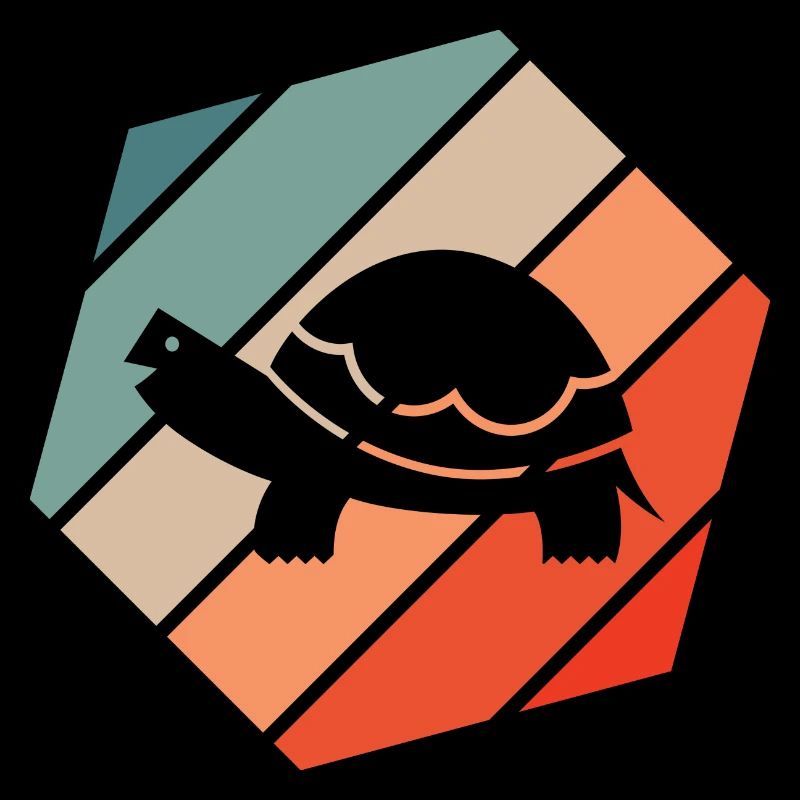 Turtle Retro Style Vintage