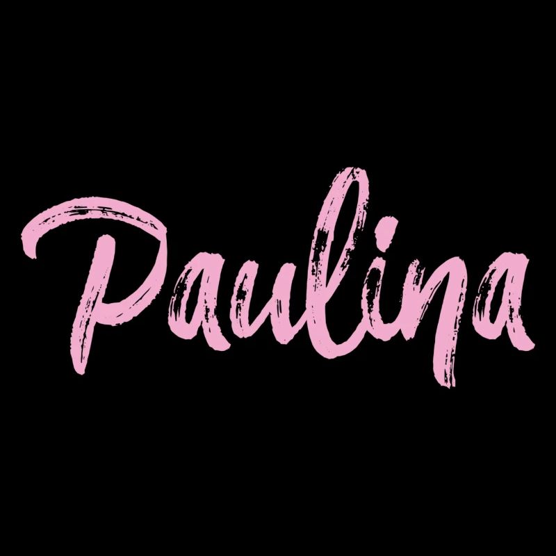 paulina,,name,cursive,pink,font