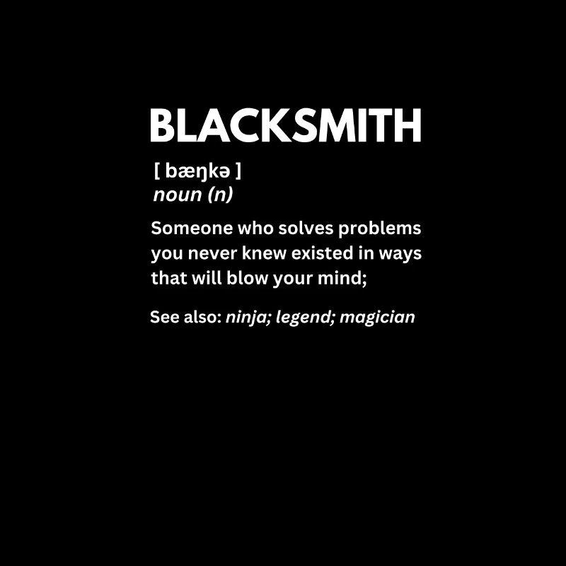 blacksmith noun funny definition