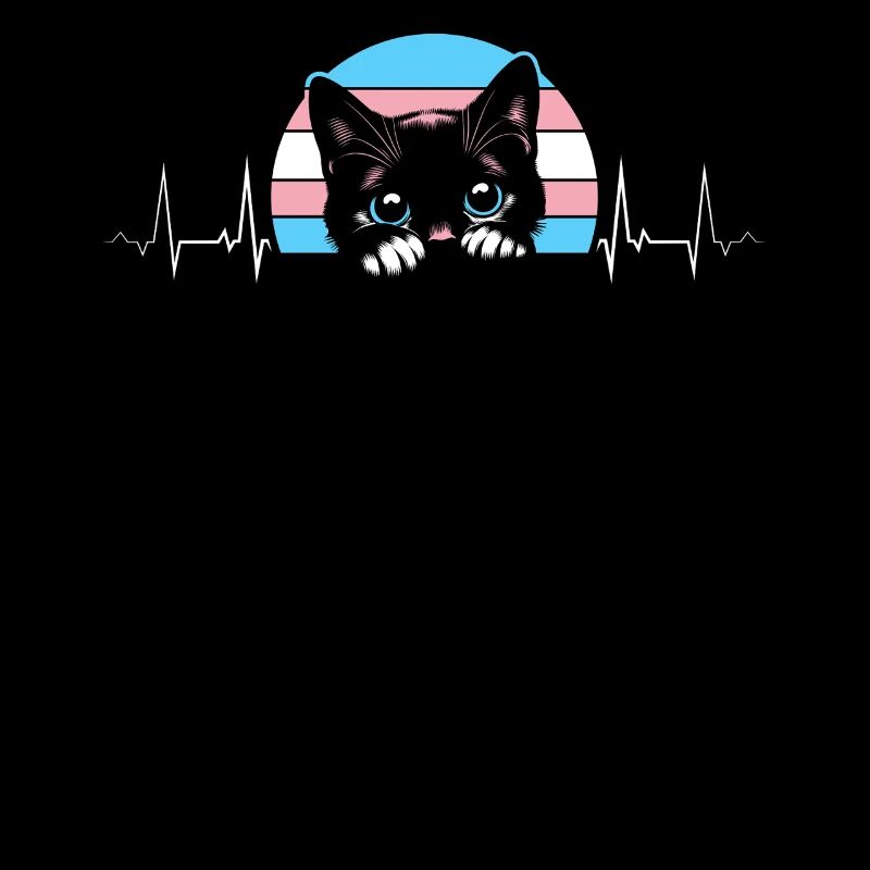 Heartbeat Curious Cat Transgender Pride