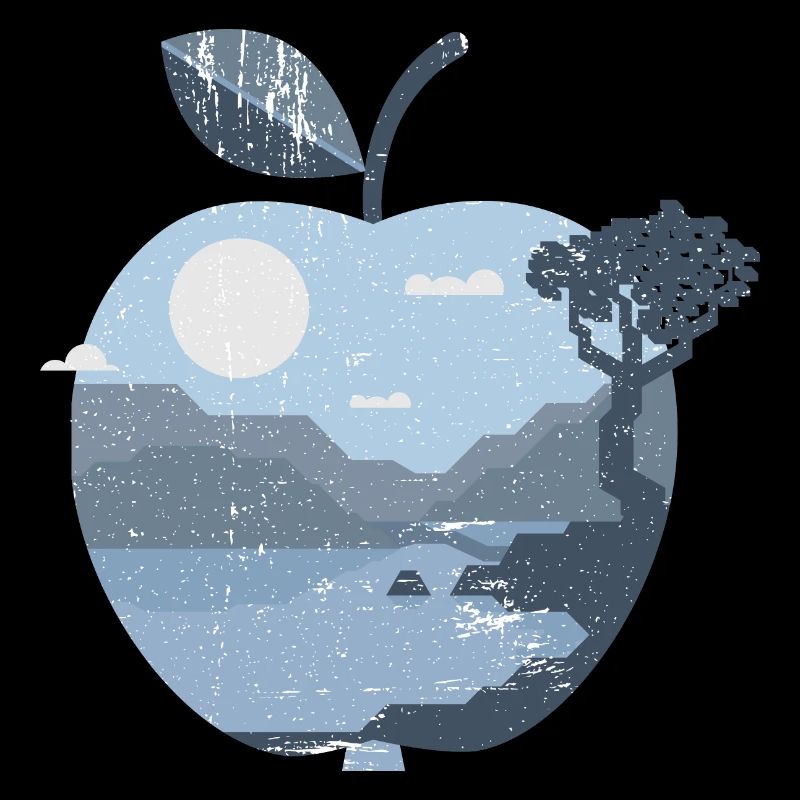 Vintage panorama apple