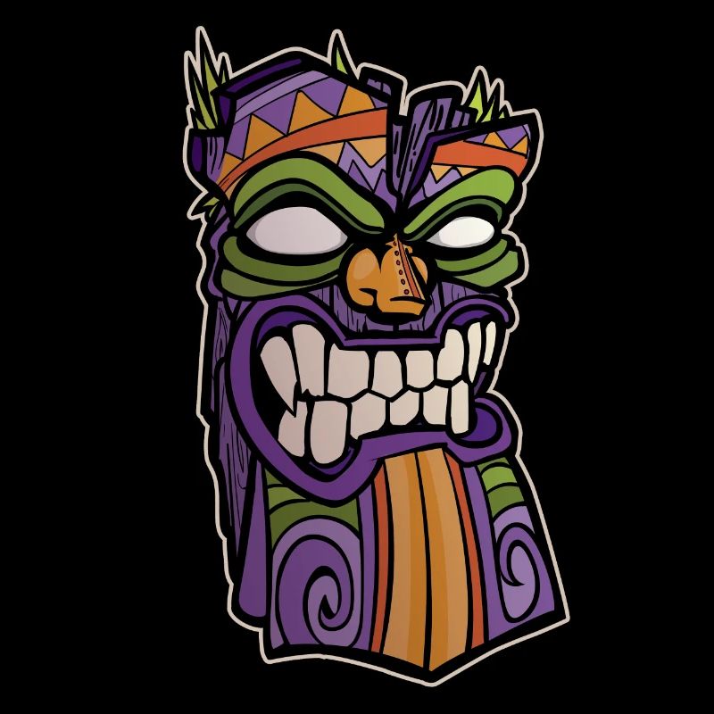 Illustration de masque Tiki