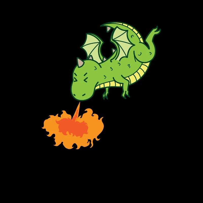 Dragon spits fire Mythical creatures Fairy tale