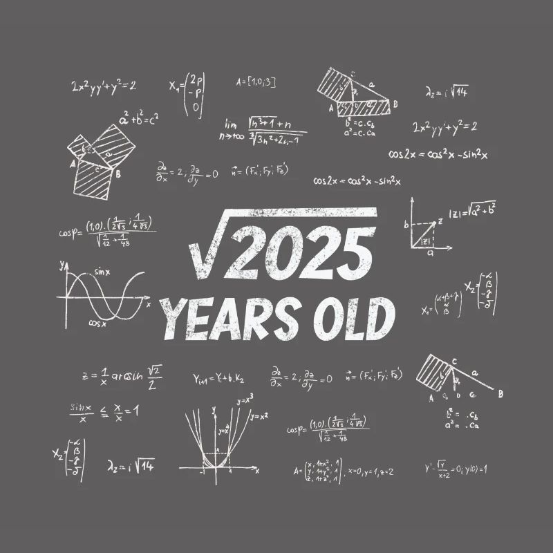 Square root from 2025 - 45th birthday math nerd