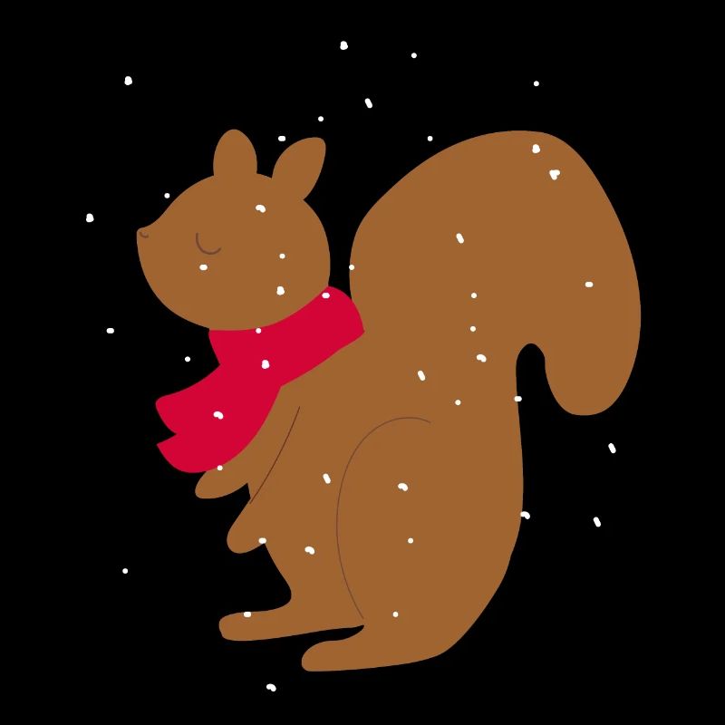 Eichhörnchen Winter Schal Schneeflocken squirrel