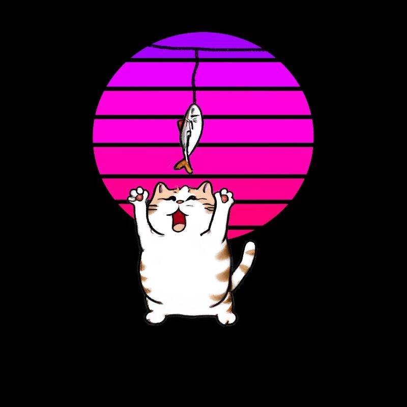 Cat reaches for the fish