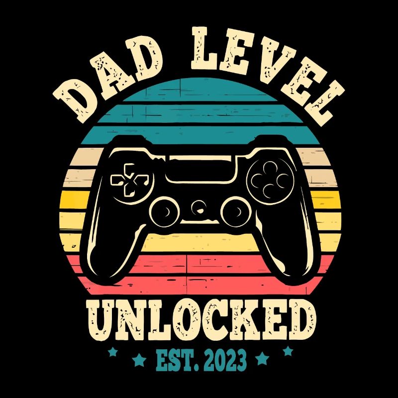 Dad Level Unlocked Est. 2023 New Daddy I Leveled U