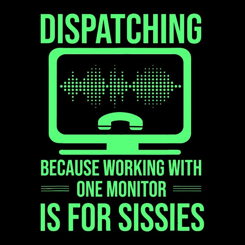 Funny Dispatcher - Emergency Operator Thin Yellow