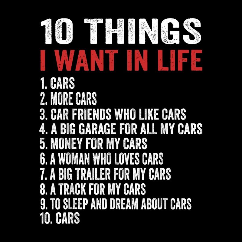 10 choses que je veux dans ma vie Voitures Plus de voitures10 chose