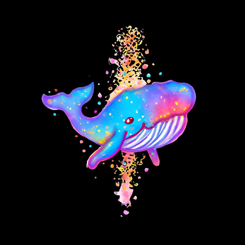 Baleine colorée dans l’océan